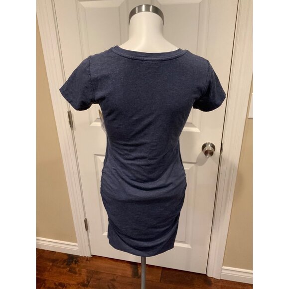 SUNDRY Dark Blue T-Shirt Dress W/ Knotted, Size 0 (XS) - Picture 5 of 5